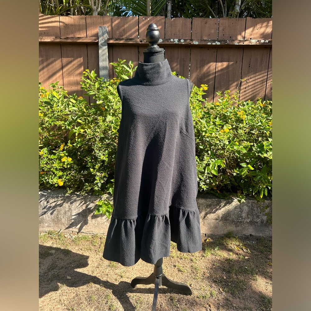 Anthropologie Maeve Flounces Mock Neck Mini Dress Size XL